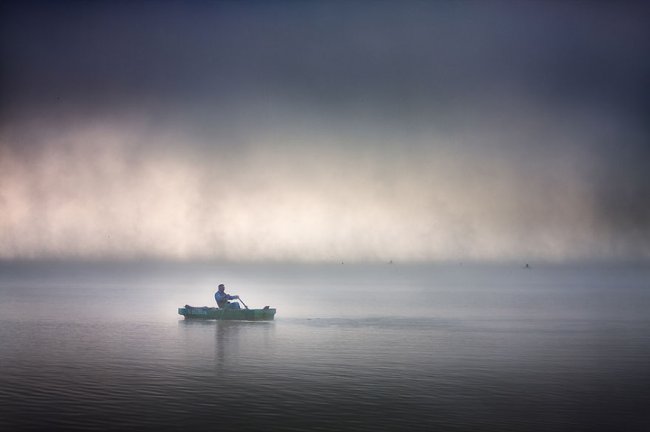 Туманная жизнь на озере
