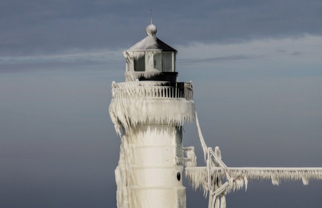 Ледяные маяки озера Мичиган