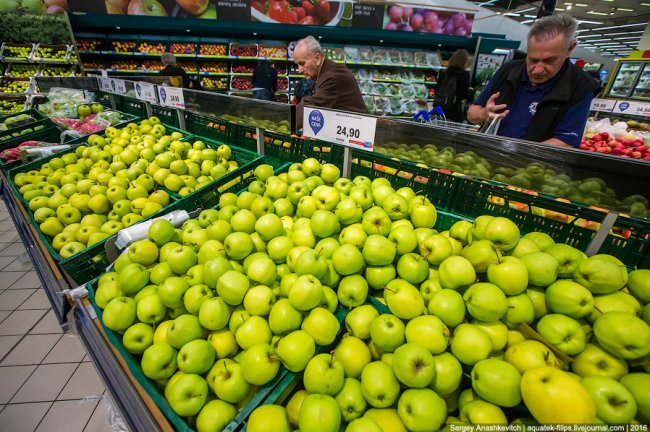 Цены в супермаркете Европы