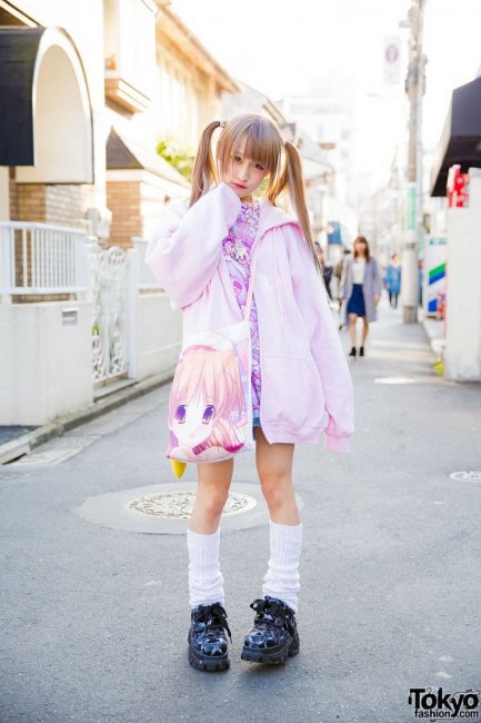 Модные персонажи на улицах Токио