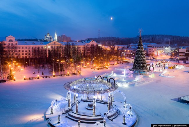 Ханты-Мансийск с высоты: компактный город среди тайги