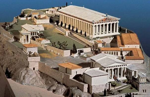 Афинский акрополь. Парфенон - великолепный храм древнегреческой цивилизации